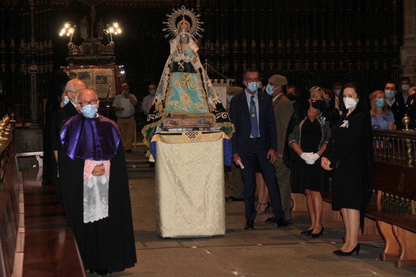 Llegada de la Virgen de la Fuencisla a la Catedral de Segovia 