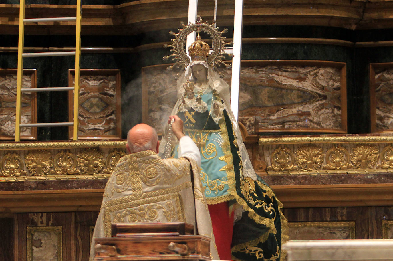 Llegada de la Virgen de la Fuencisla a la Catedral de Segovia 