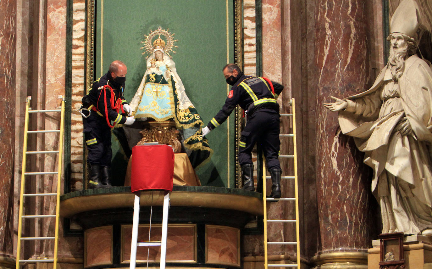 Llegada de la Virgen de la Fuencisla a la Catedral de Segovia 