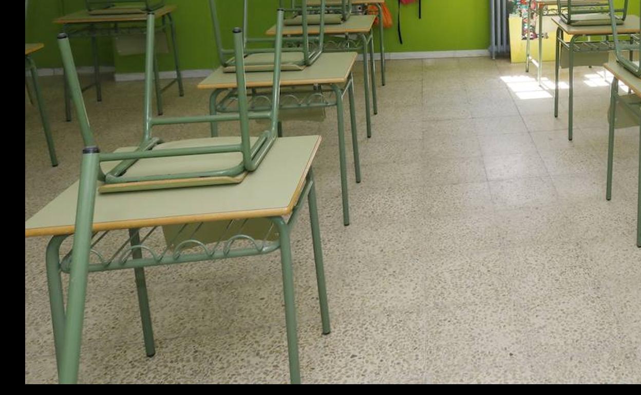 Aula de un centro educativo de Palencia.