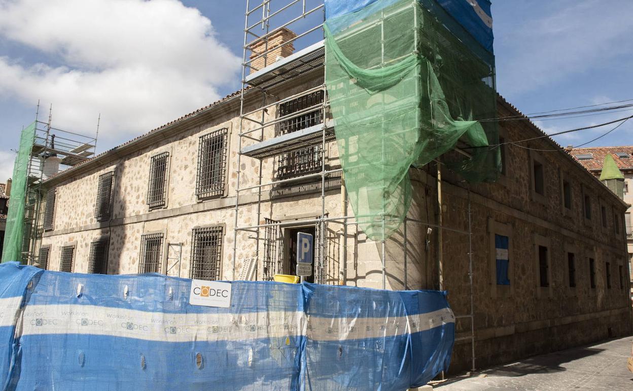 Obras en la Casa de la Lectura, Cárcel Vieja de Segovia. 