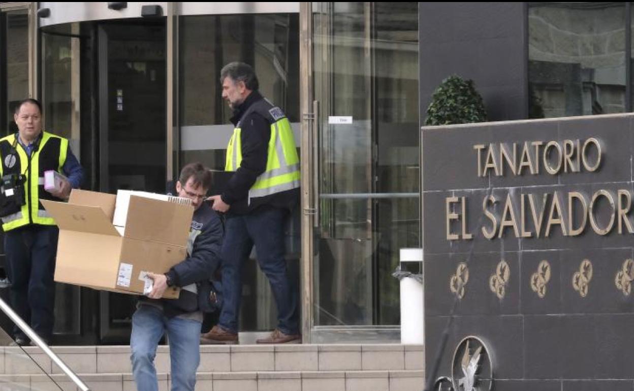 Uno de los registros del tanatorio El Salvador, el 31 de enero de 2019. 