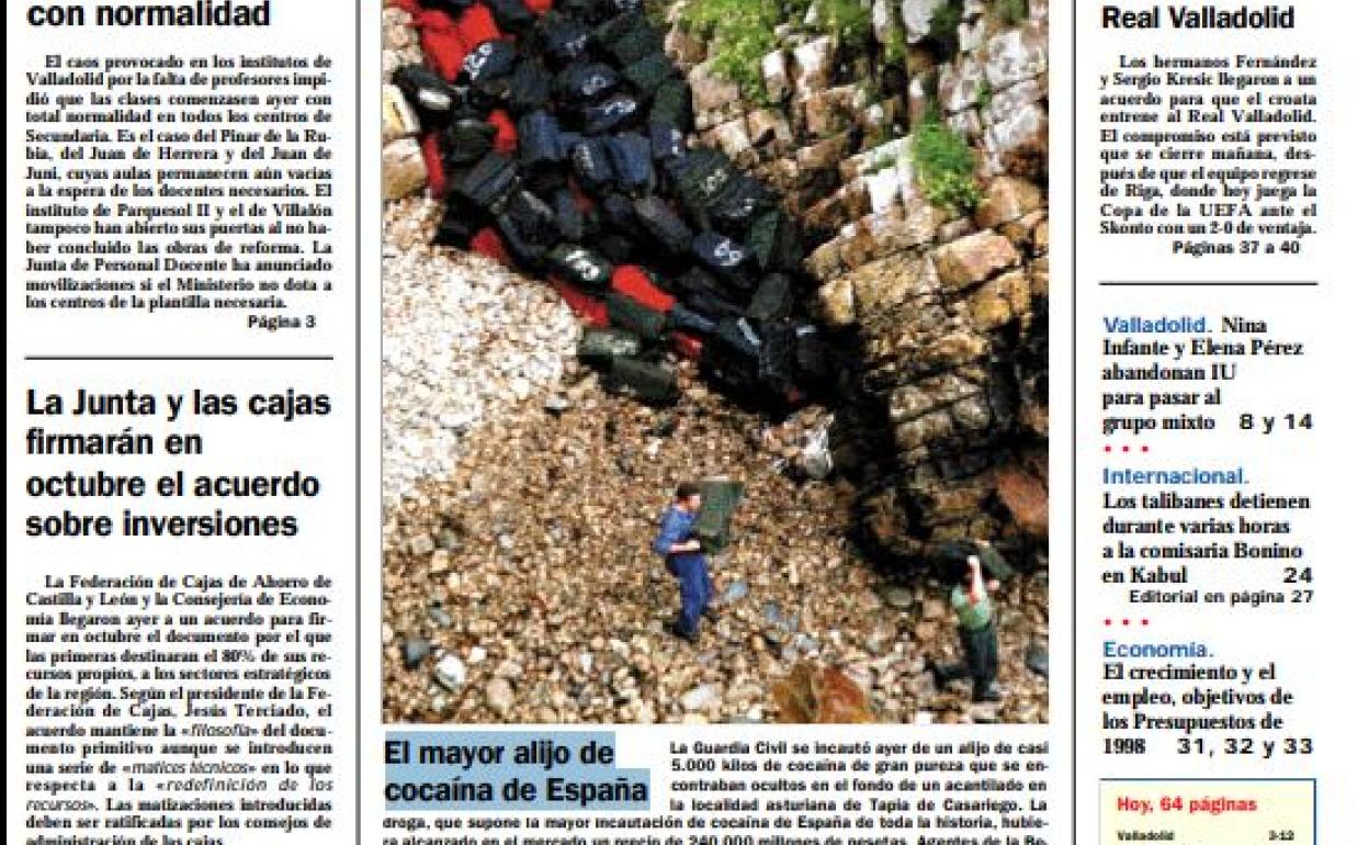 Portada de El Norte del 30 de septiembre de 1997. 