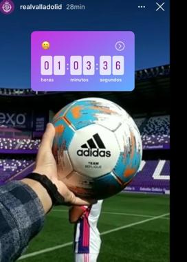 El jugador, ya en Zorrilla, en la imagen lanzada por el club en su cuenta de Instagram horas antes del anuncio. 