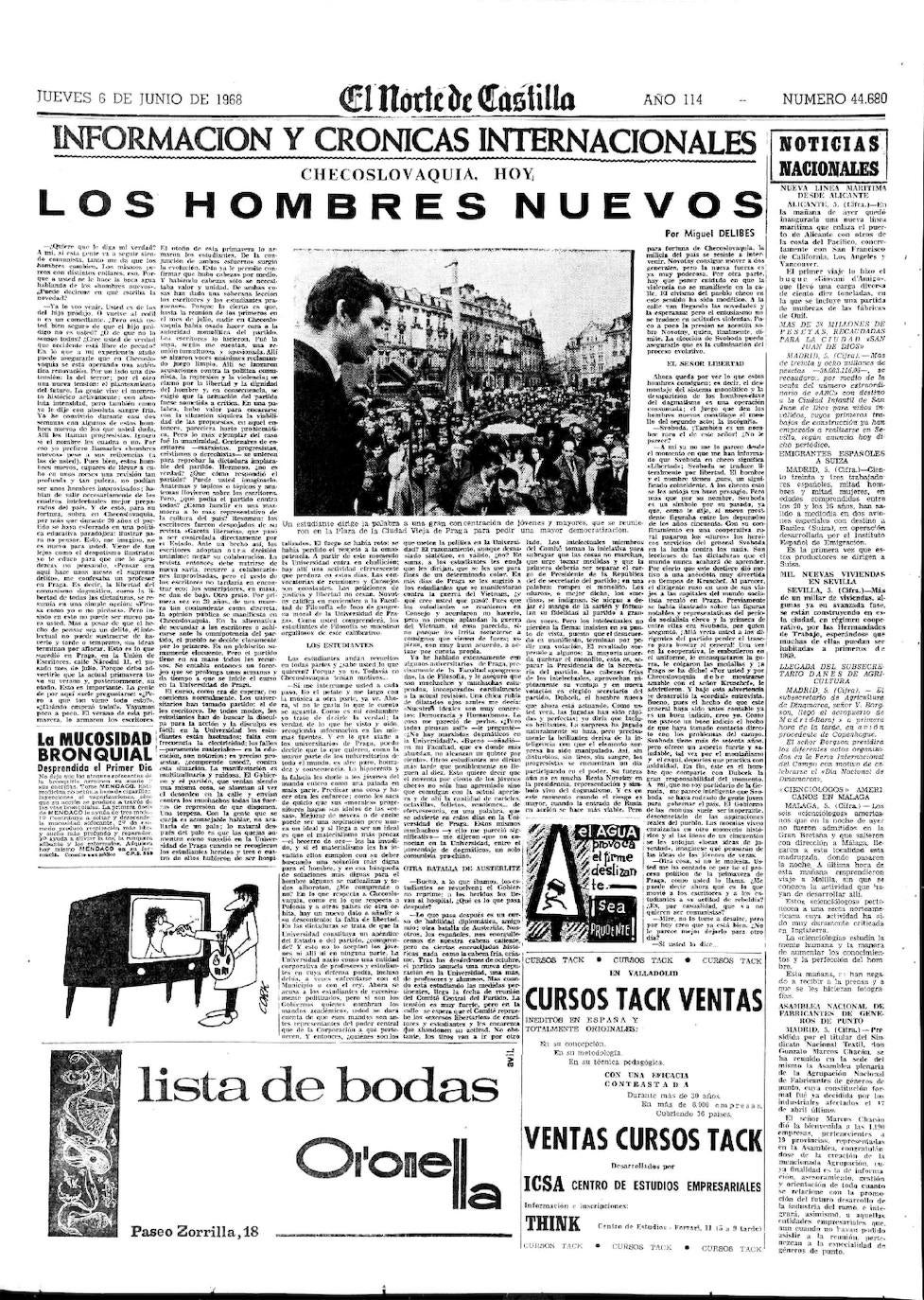 En el verano de 1942 inserta su primer artículo, titulado 'El deporte de la caza mayor' | En 1944, y después de hacer un curso acelerado en la Escuela de Periodismo de Madrid, se convirtió en redactor de El Norte, donde empezó ya a hacer críticas de cine y de libros, así como artículos | Al tiempo que adquiría nuevas responsabilidades en el periódico, donde fue nombrado subdirector en 1953 y director en 1958, comenzó a publicar una serie de artículos sobre cine, sección que tituló 'Desde la cabina'. También hizo entrevistas, información internacional los domingos y comentarios deportivos