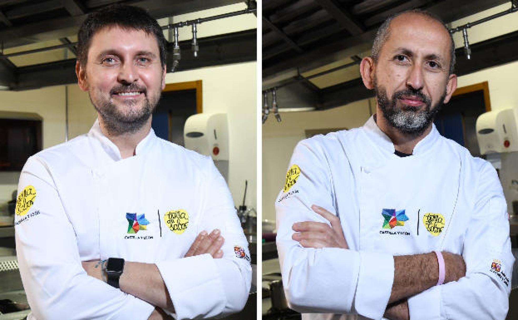 El cocinero Juanjo Losada (restaurante Pablo) y el productor de quesos Jesús Sanz (Campoveja). 