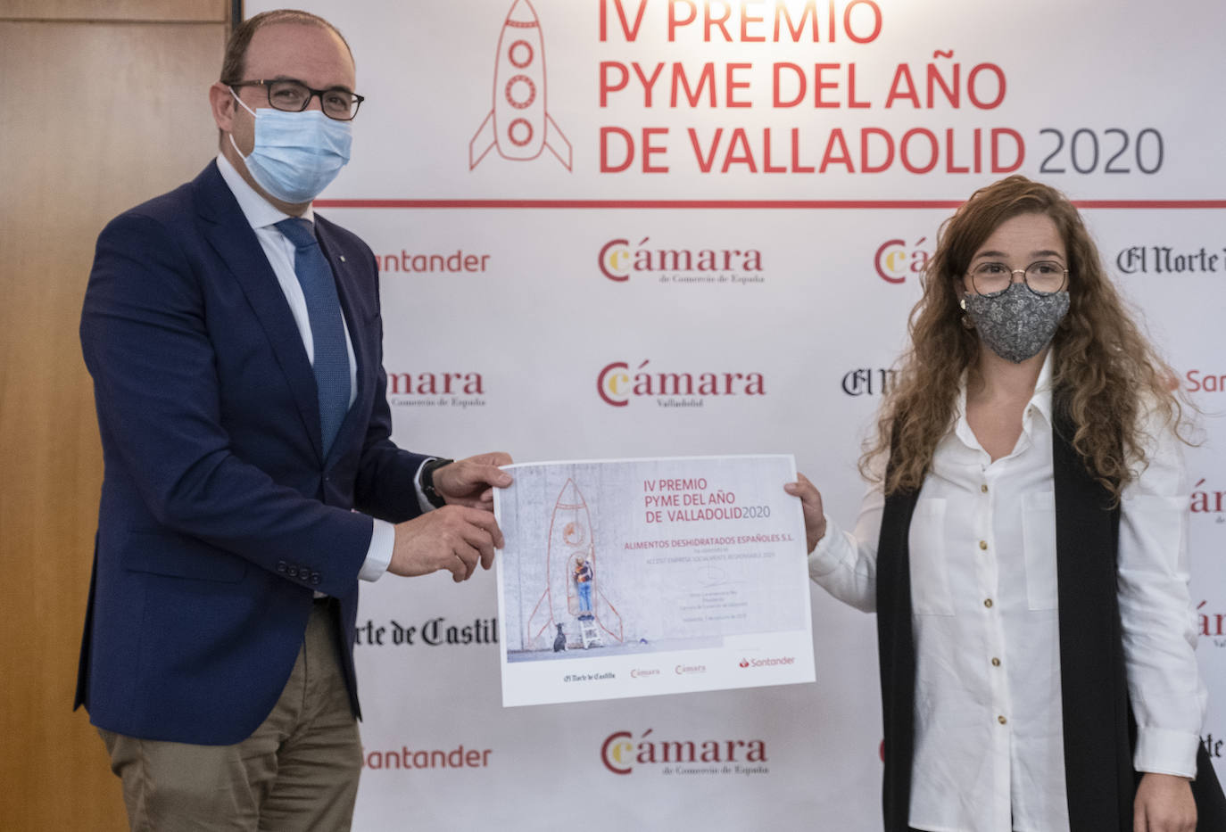Acto de entrega de los premios en la Cámara de Comercio de Valladolid. 