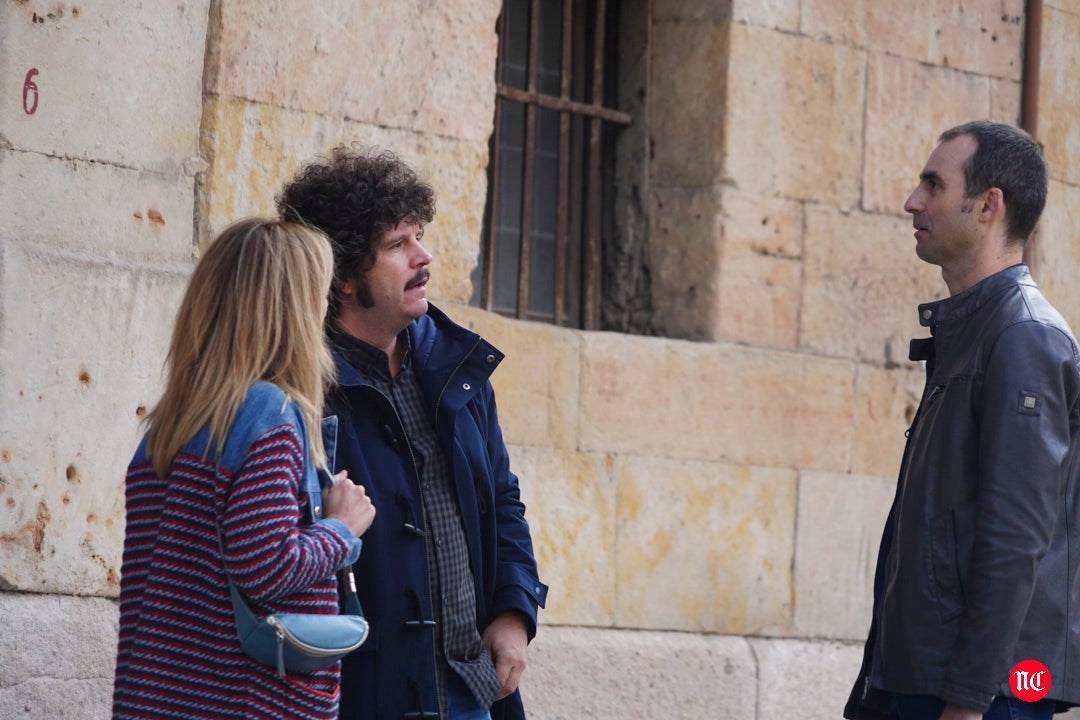 Momento del rodaje de Rutas Bizarras en Salamanca