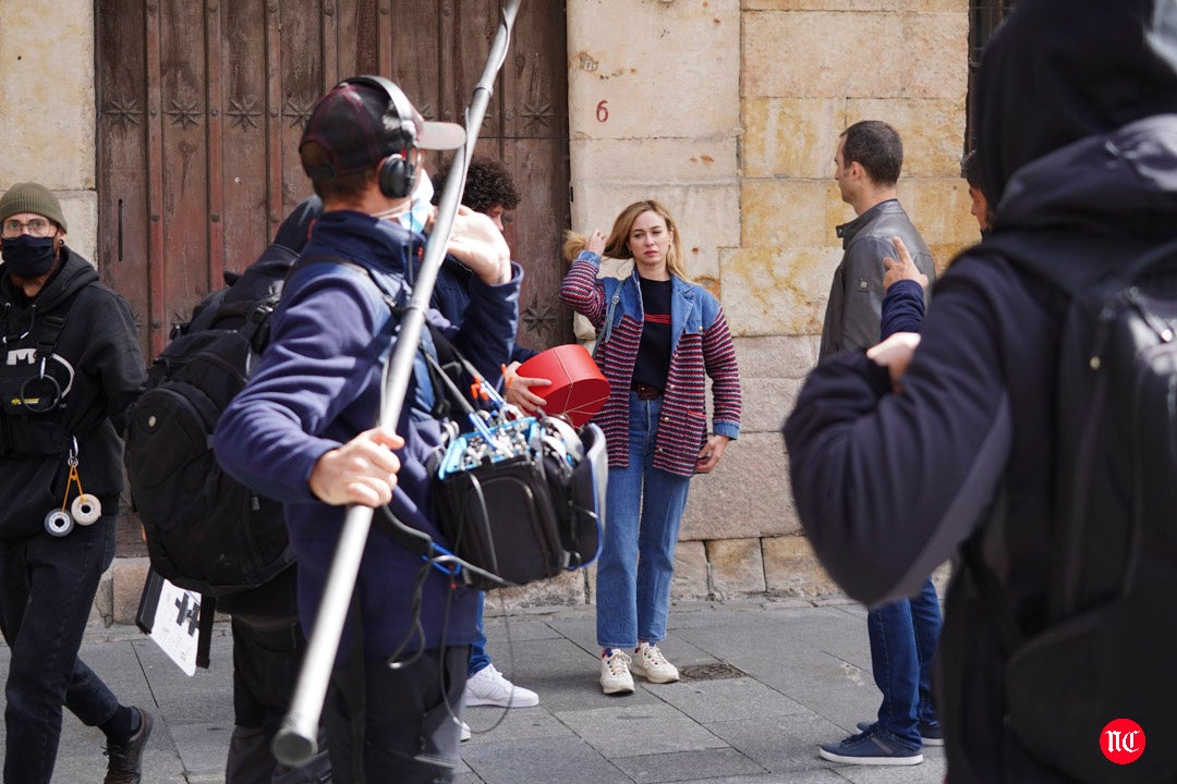 Momento del rodaje de Rutas Bizarras en Salamanca