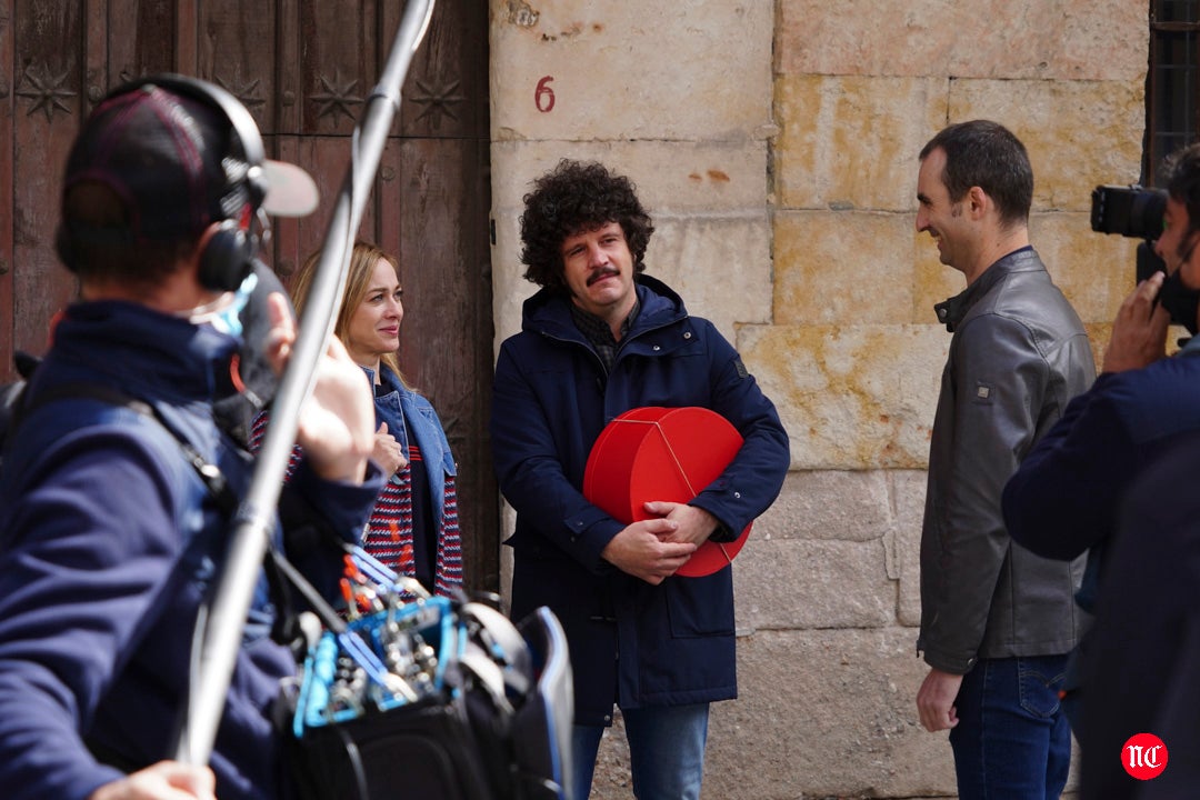 Momento del rodaje de Rutas Bizarras en Salamanca