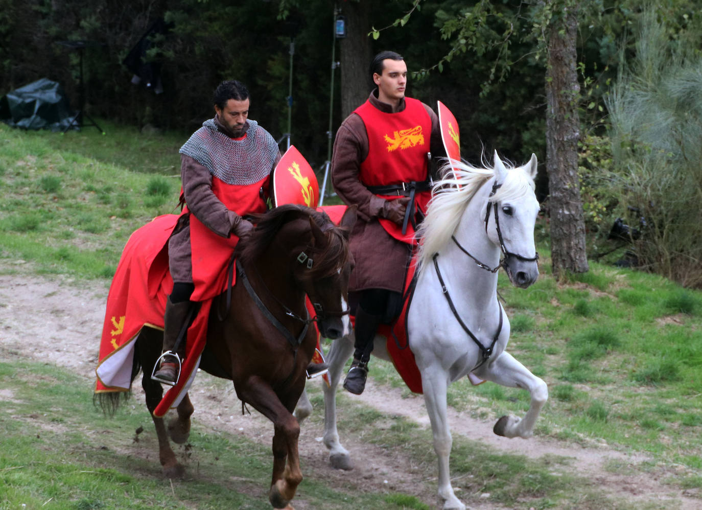 Cuéllar, plató de rodaje con Jane Seymur.