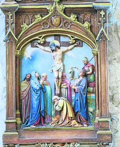 Una de las estaciones del Vía Crucis.