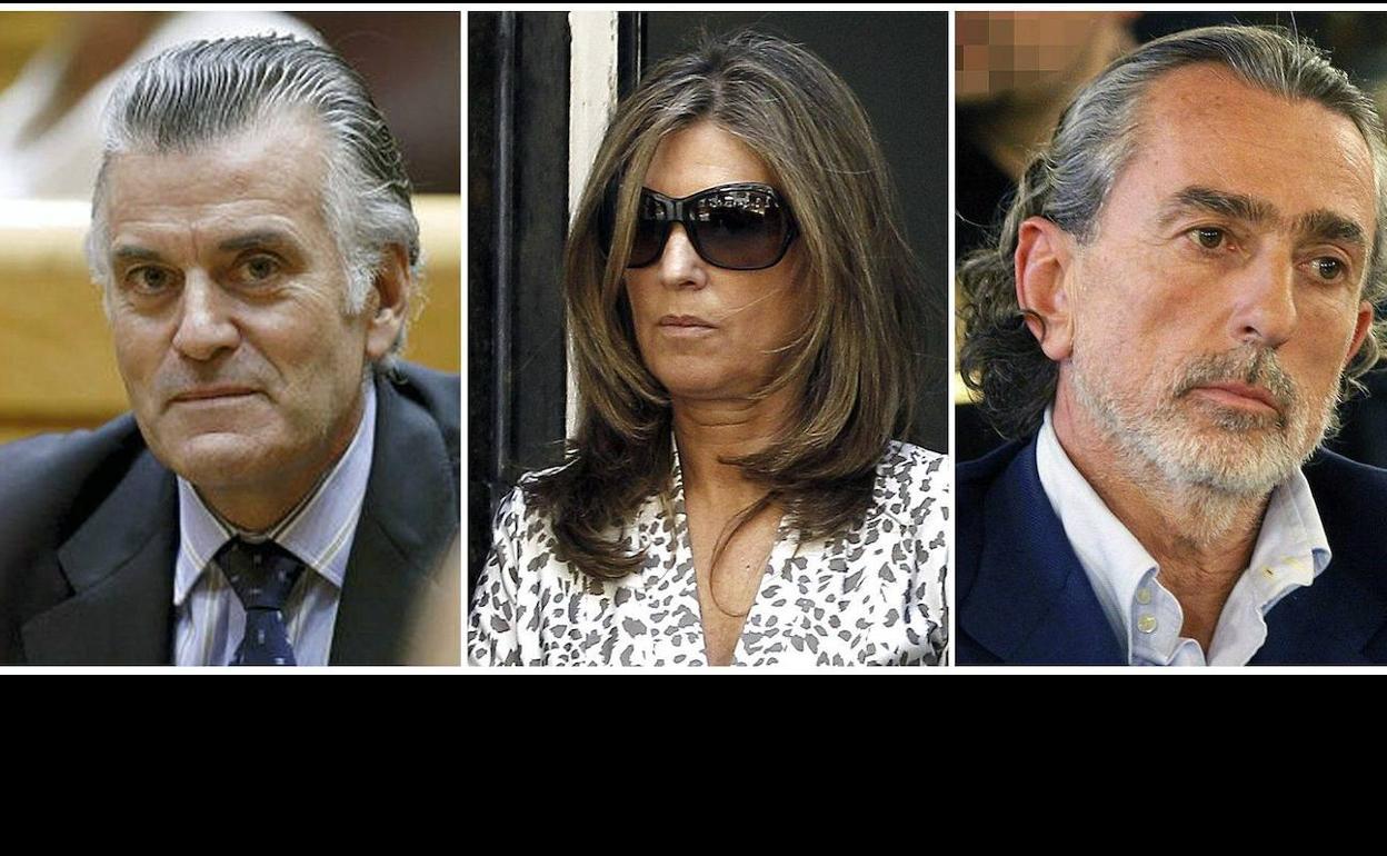 Luis Bárcenas, Rosalía Iglesias y Francisco Correa.
