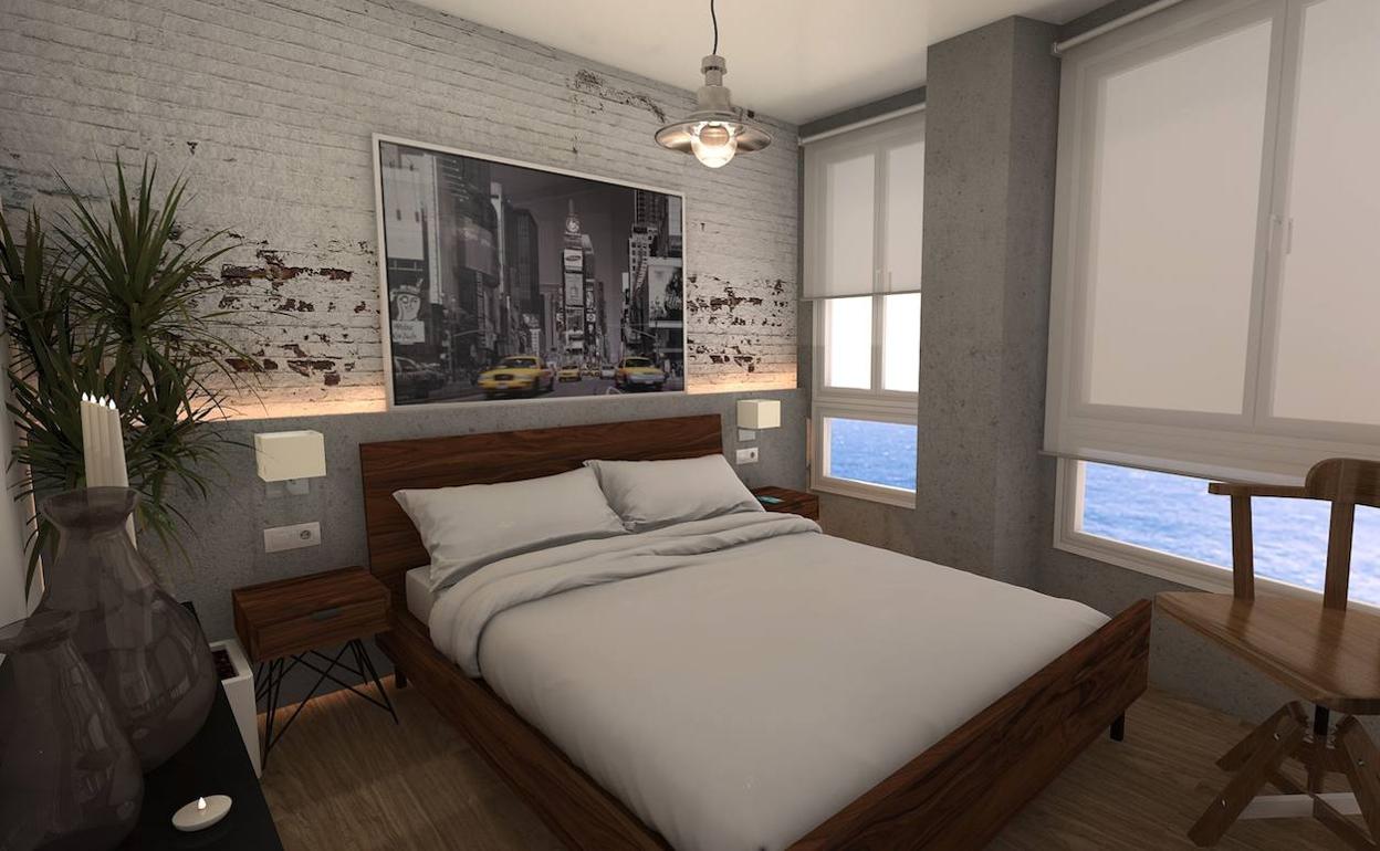 Habitación de un hotel.