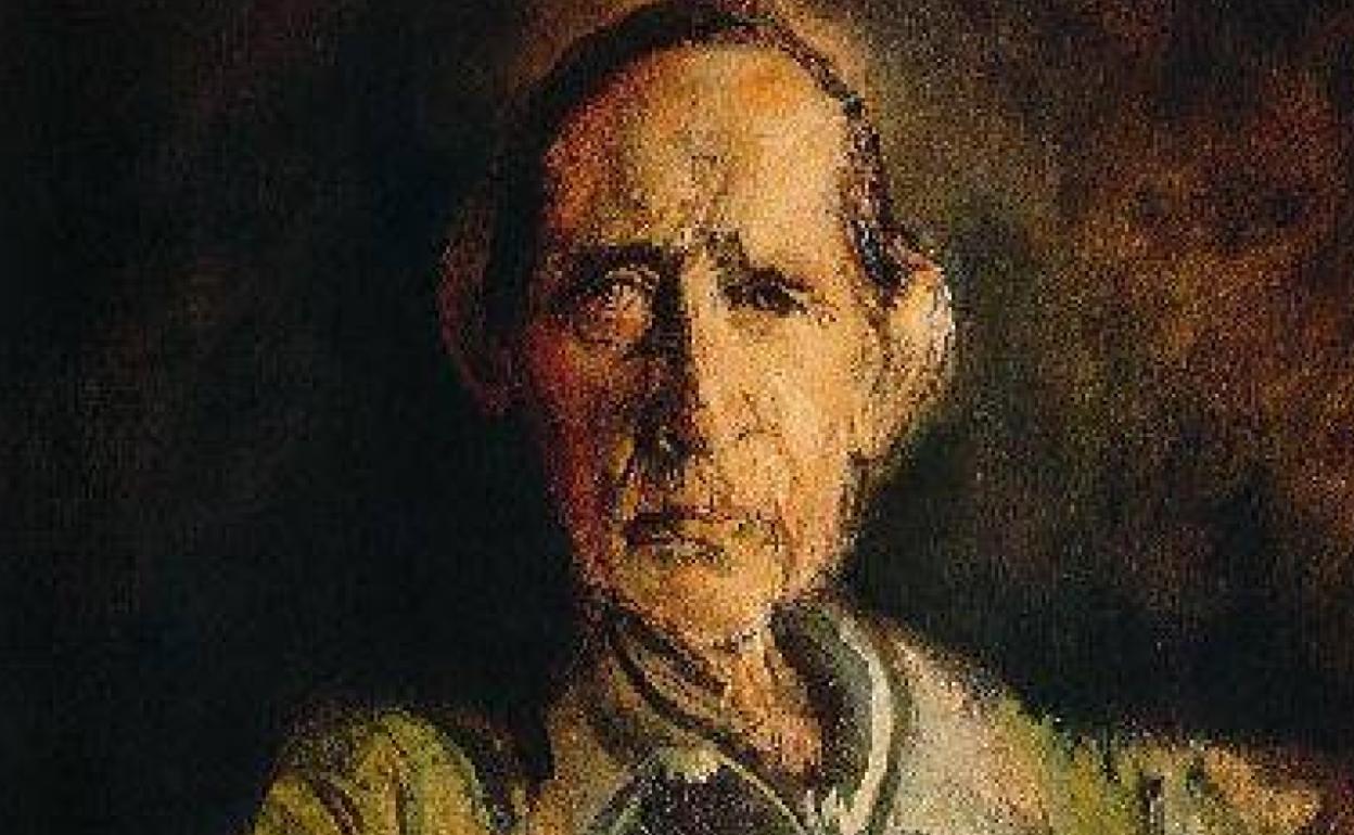 Retrato al óleo de Miguel Delibes, pintado por Álvaro Delgado.