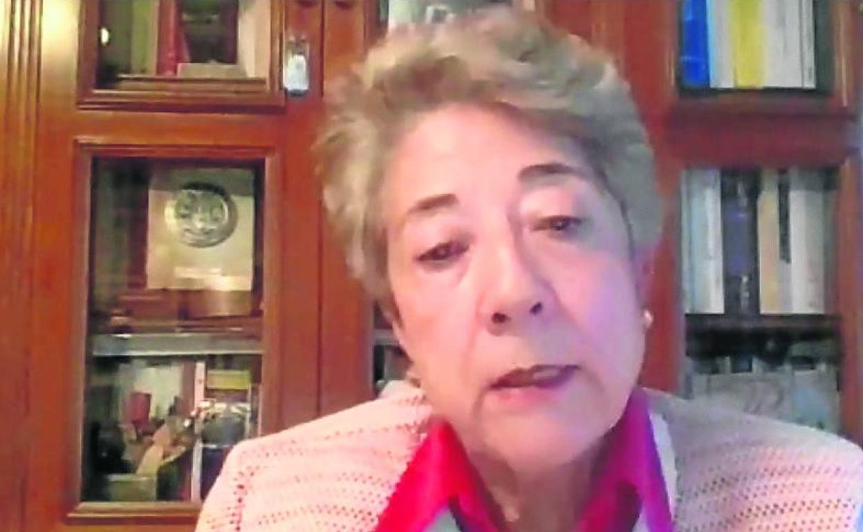 Araceli Mangas, en el Aula de Cultura de El Norte.