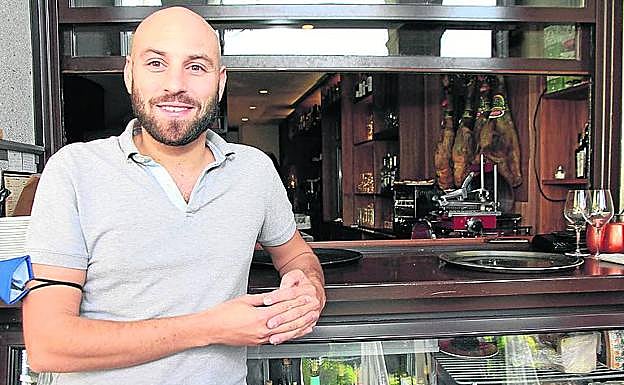 Rubén Arranz, ayer, en La Fonda Ilustrada de Juan Bravo. 