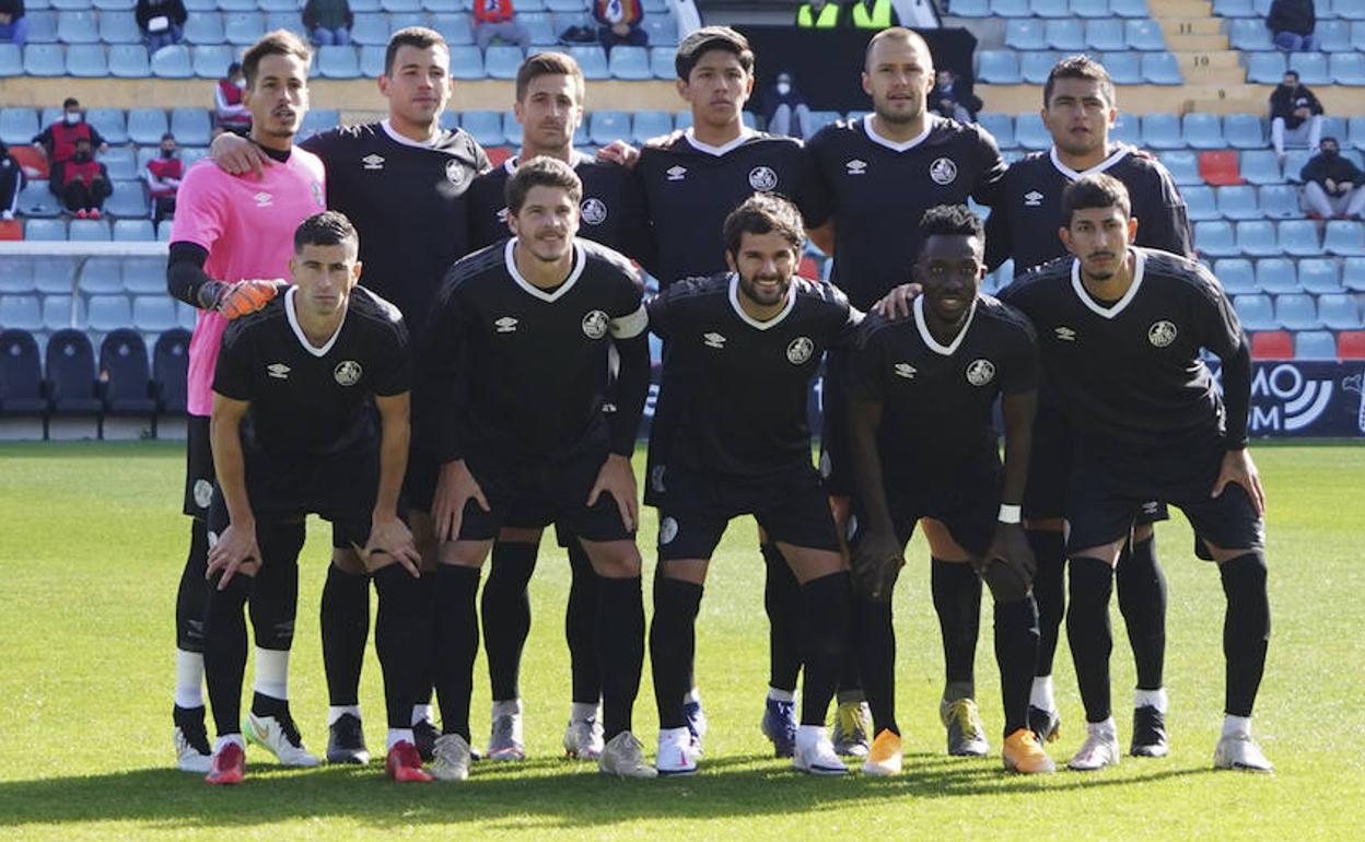Un once del Salamanca UDSesta pretemporada en el Helmántico.