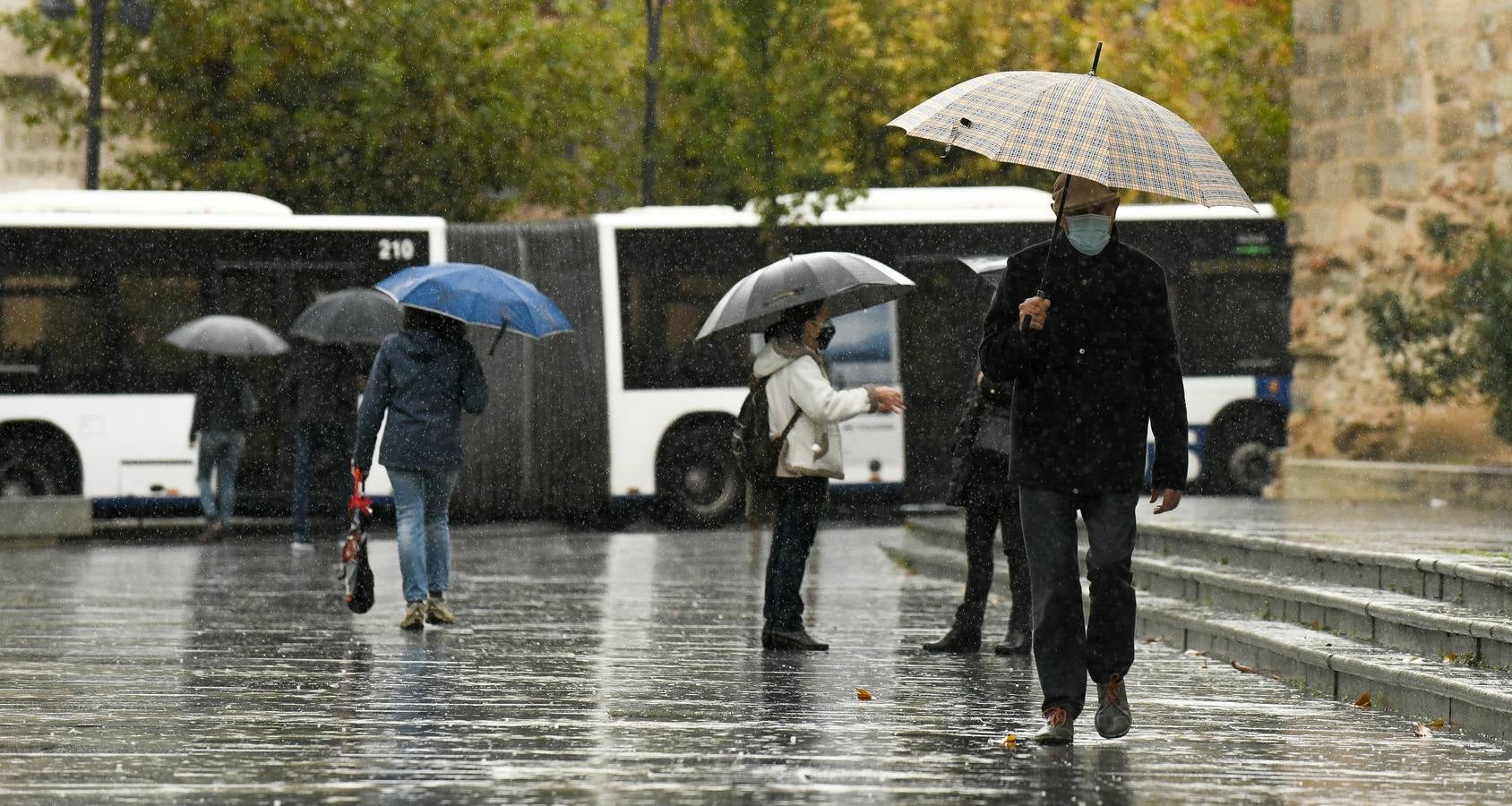 Fotos: Día de lluvia en Valladolid por el paso de la borrasca &#039;Bárbara&#039;