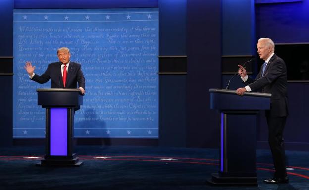 Trump y Biden, en un momento del debate electoral antes de las elecciones del 3 de noviembre. 