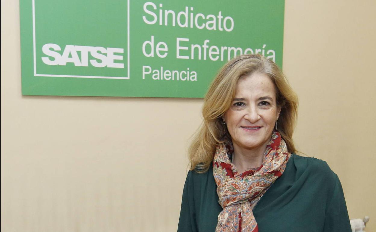 La presidenta de SATSE Palencia, Sonia Pascual.