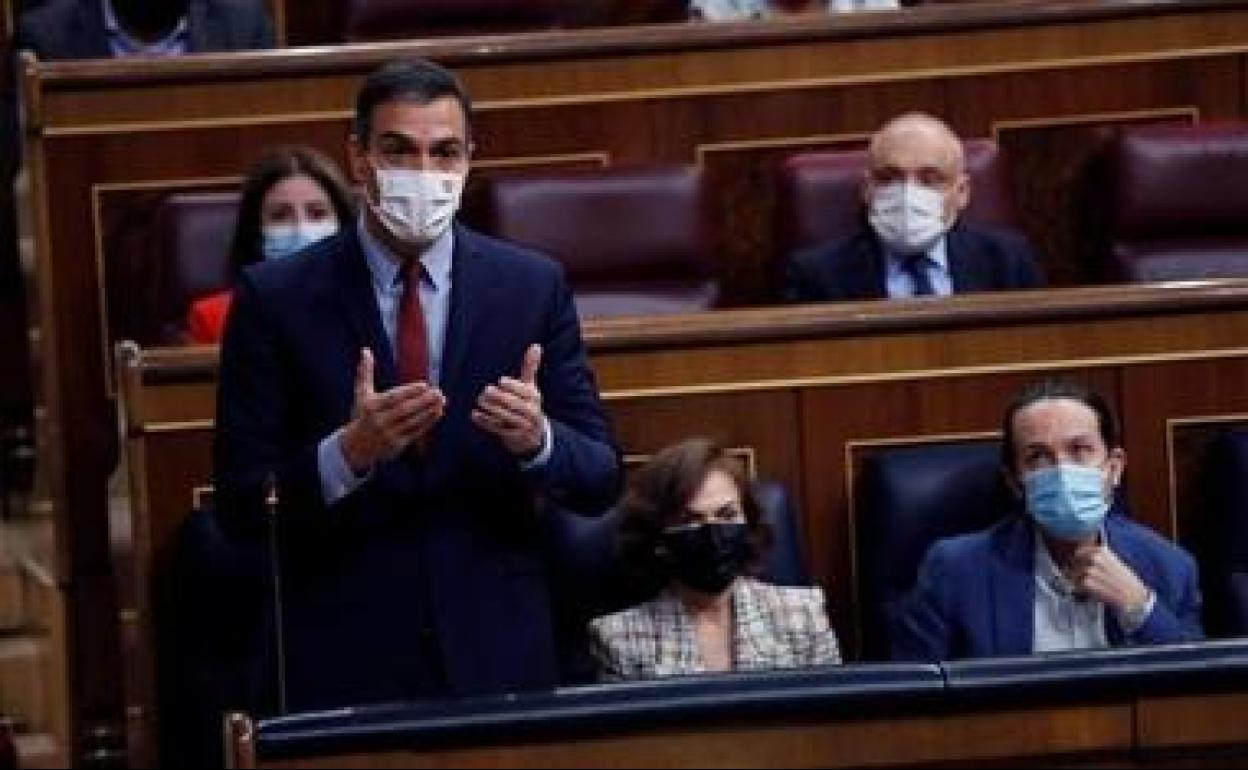 Pedro Sánchez, en el Congreso.