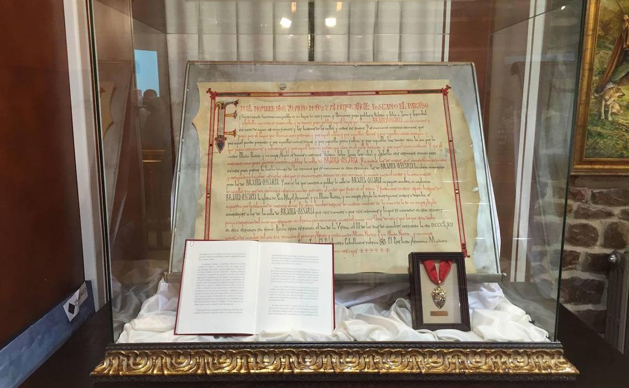 Copia del Fuero de Brañosera que se conserva en esta localidad palentina.