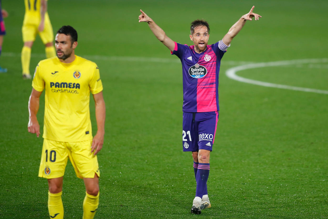 El Real Valladolid pierde por dos goles a cero contra el Villarreal. 