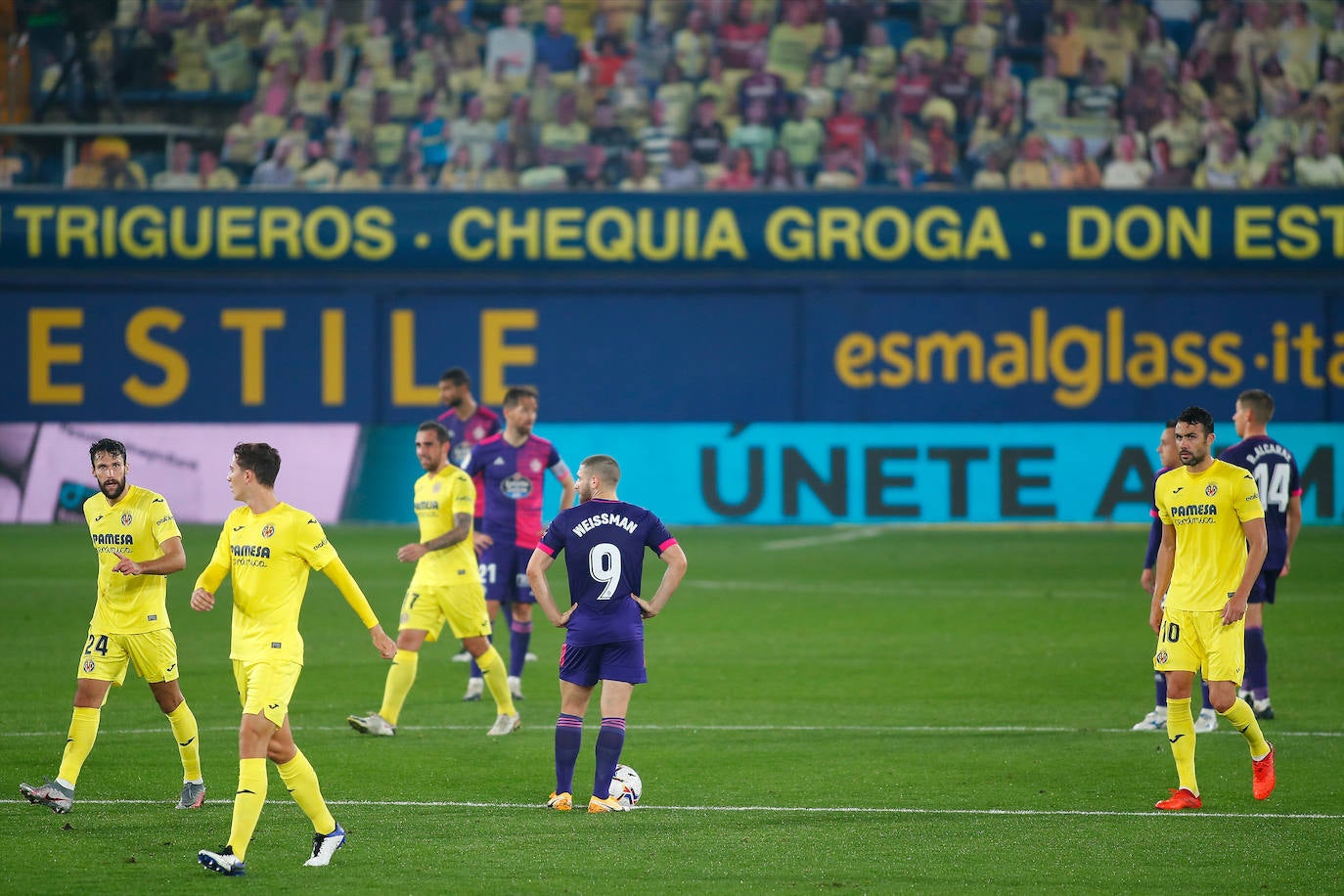 El Real Valladolid pierde por dos goles a cero contra el Villarreal. 