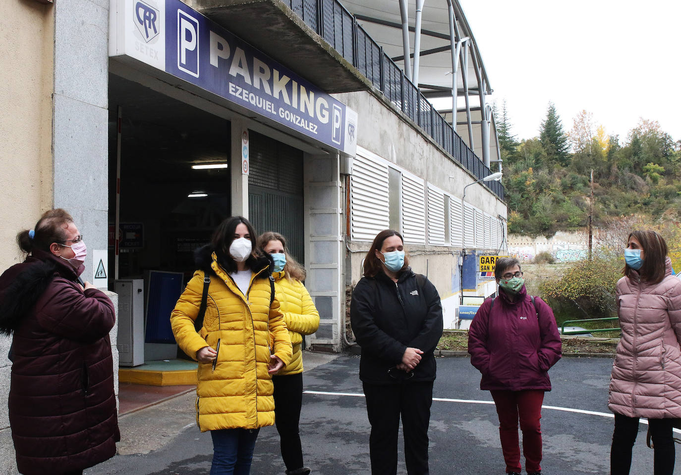 Cierre del parking del paseo Ezequiel González 