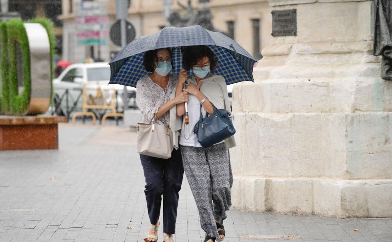Día de lluvia y viento.