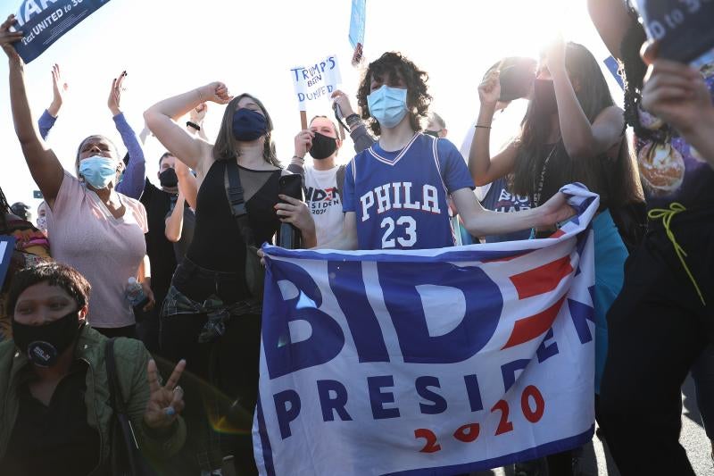 Wilmington, la mayor ciudad del estado de Delaware, se echó a las calles a festejar el triunfo electoral.