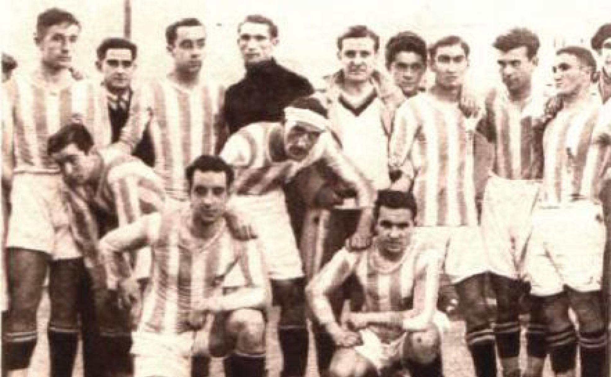 El equipo de fútbol vallisoletano en enero de 1931.