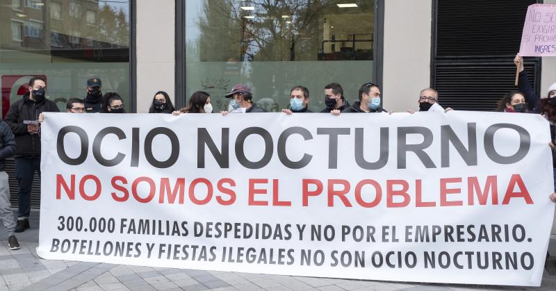 Fotos: Protesta del sector del ocio nocturno en Valladolid