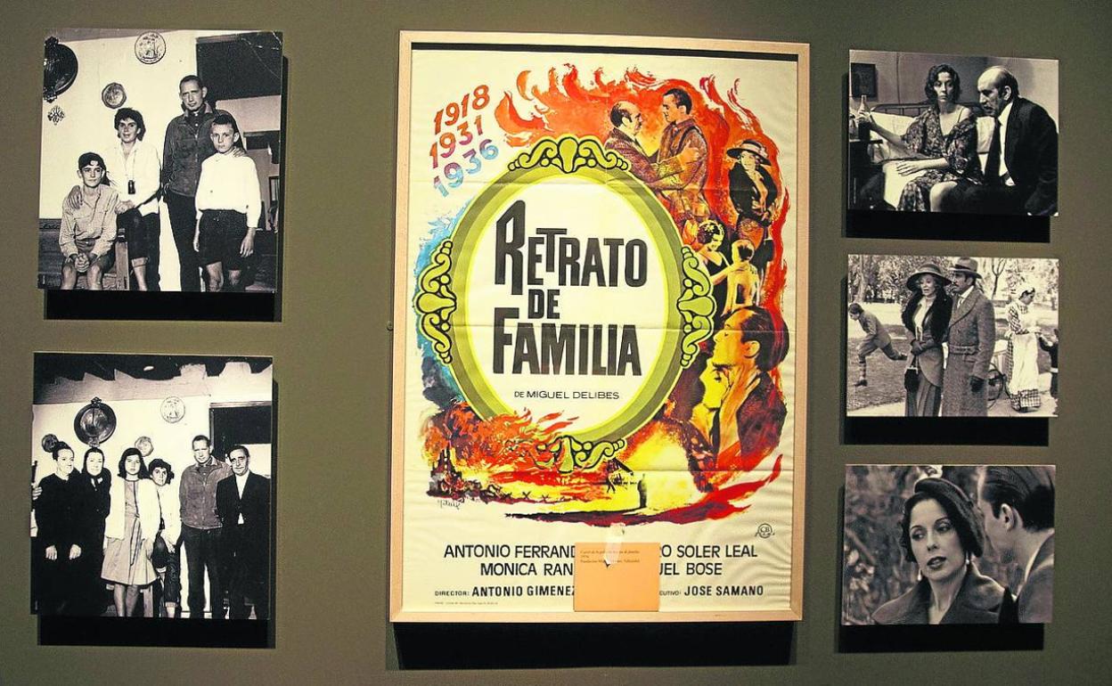 Fotos del rodaje de 'Retrato de Familia', en la exposición de Delibes.