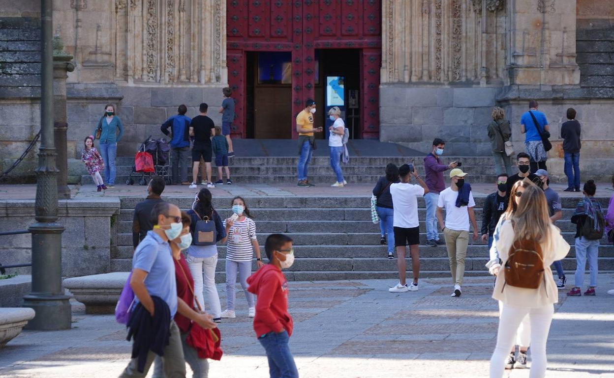 Turismo en el centro de la ciudad. 