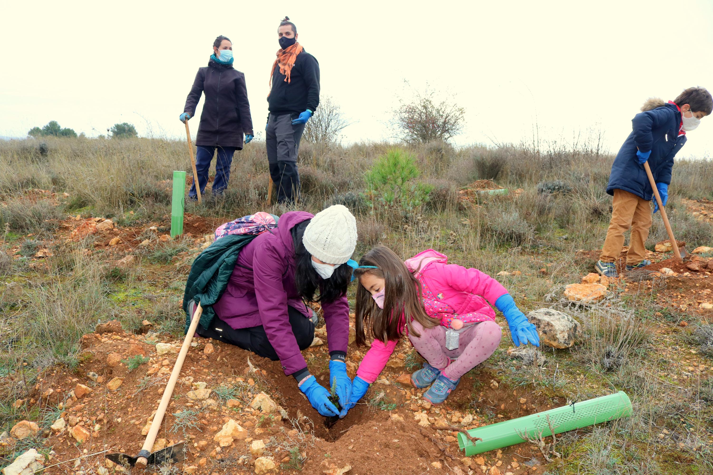 Más de 150 vecinos participaron en la plantación llevada a cabo en Villamuriel de Cerrato