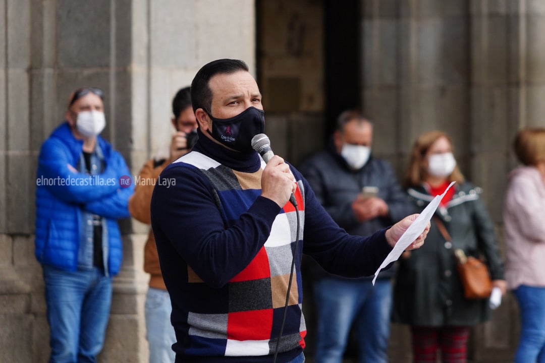 Concentración de autónomos en la Plaza Mayor de Salamanca