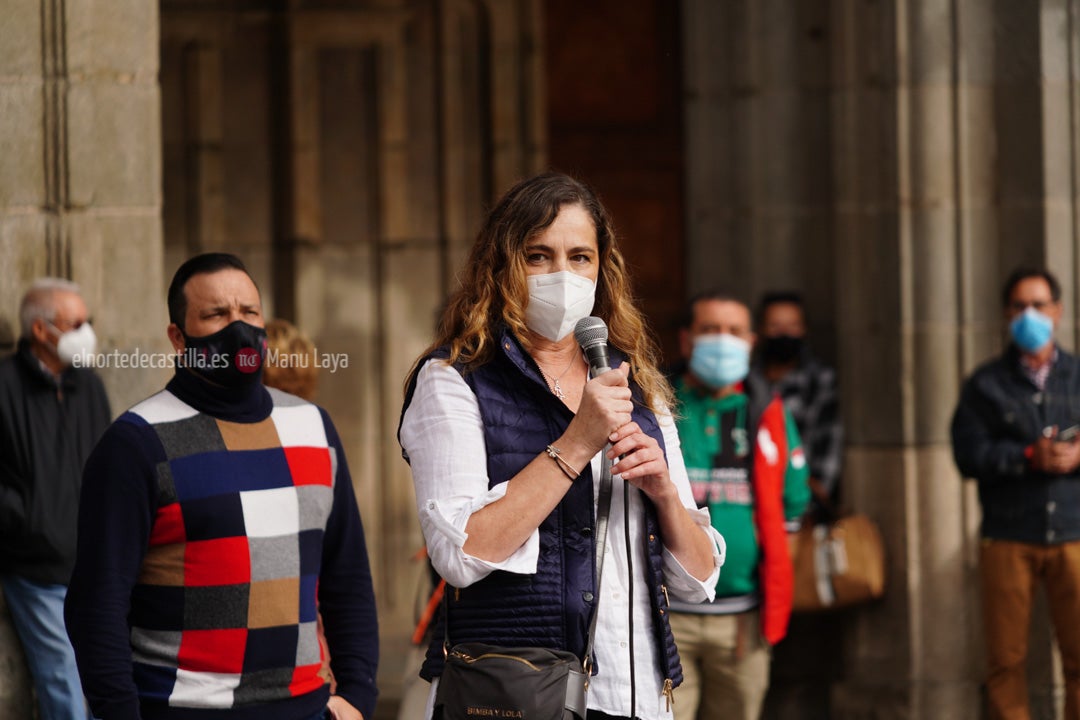 Concentración de autónomos en la Plaza Mayor de Salamanca