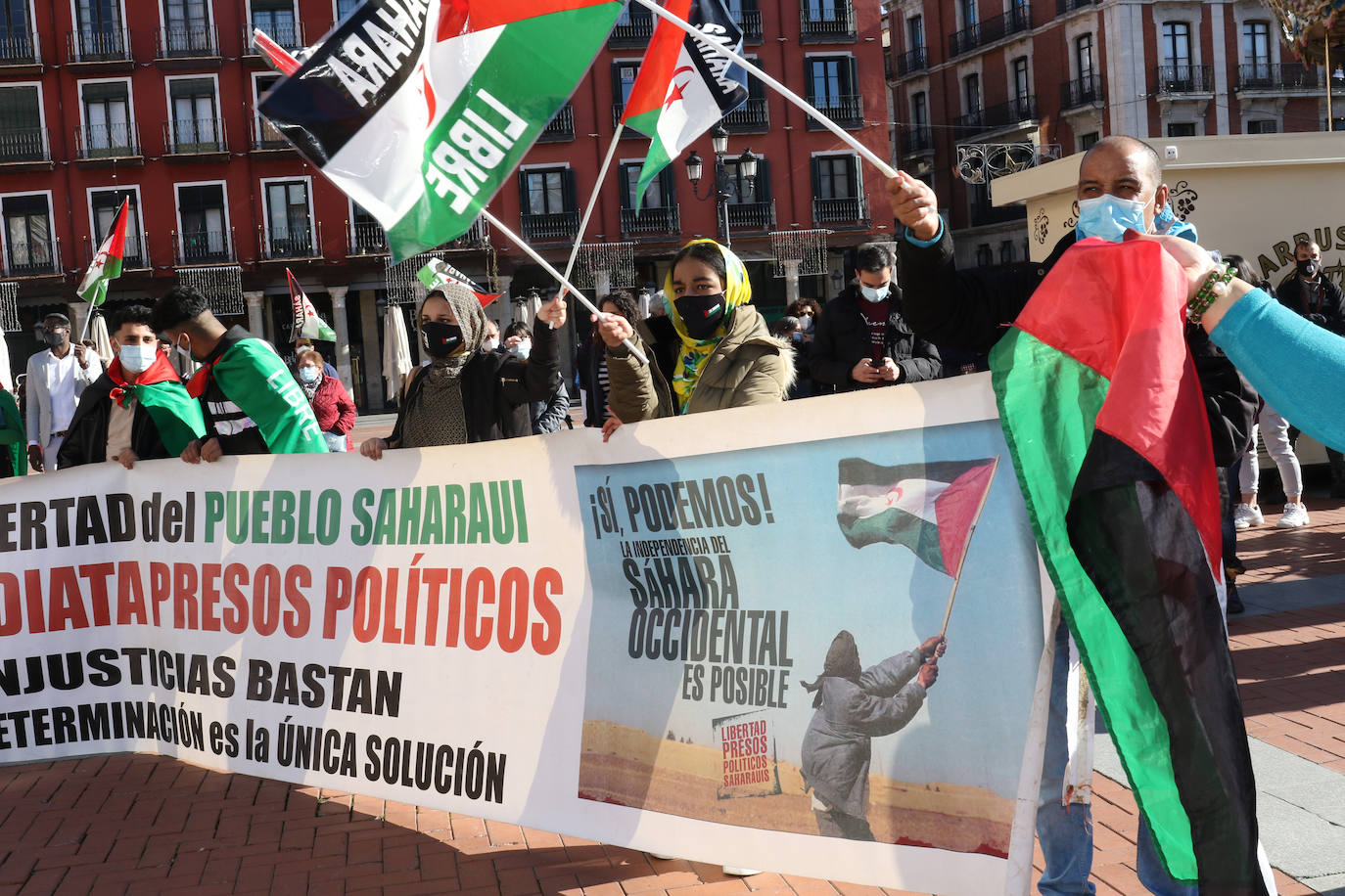 Fotos: Valladolid sale a la calle en contra de la ruptura del alto el fuego en el Sahara Occidental