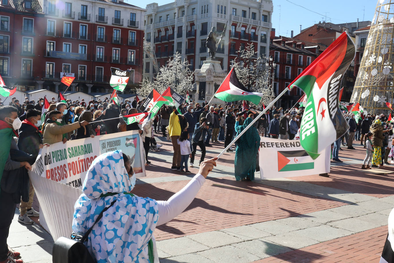 Fotos: Valladolid sale a la calle en contra de la ruptura del alto el fuego en el Sahara Occidental