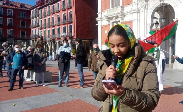 Lectura de un manifiesto en contra de la ruptura del alto el fuego en el Sáhara. 