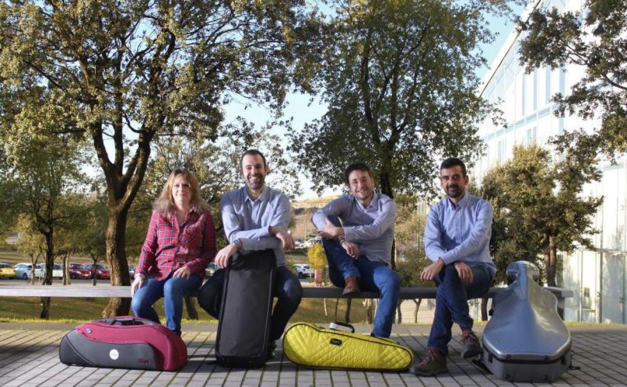 Liz Moore, Jokin Urtasun, Iván Artaraz y Jordi Creus forman el Cuarteto Ribera. 