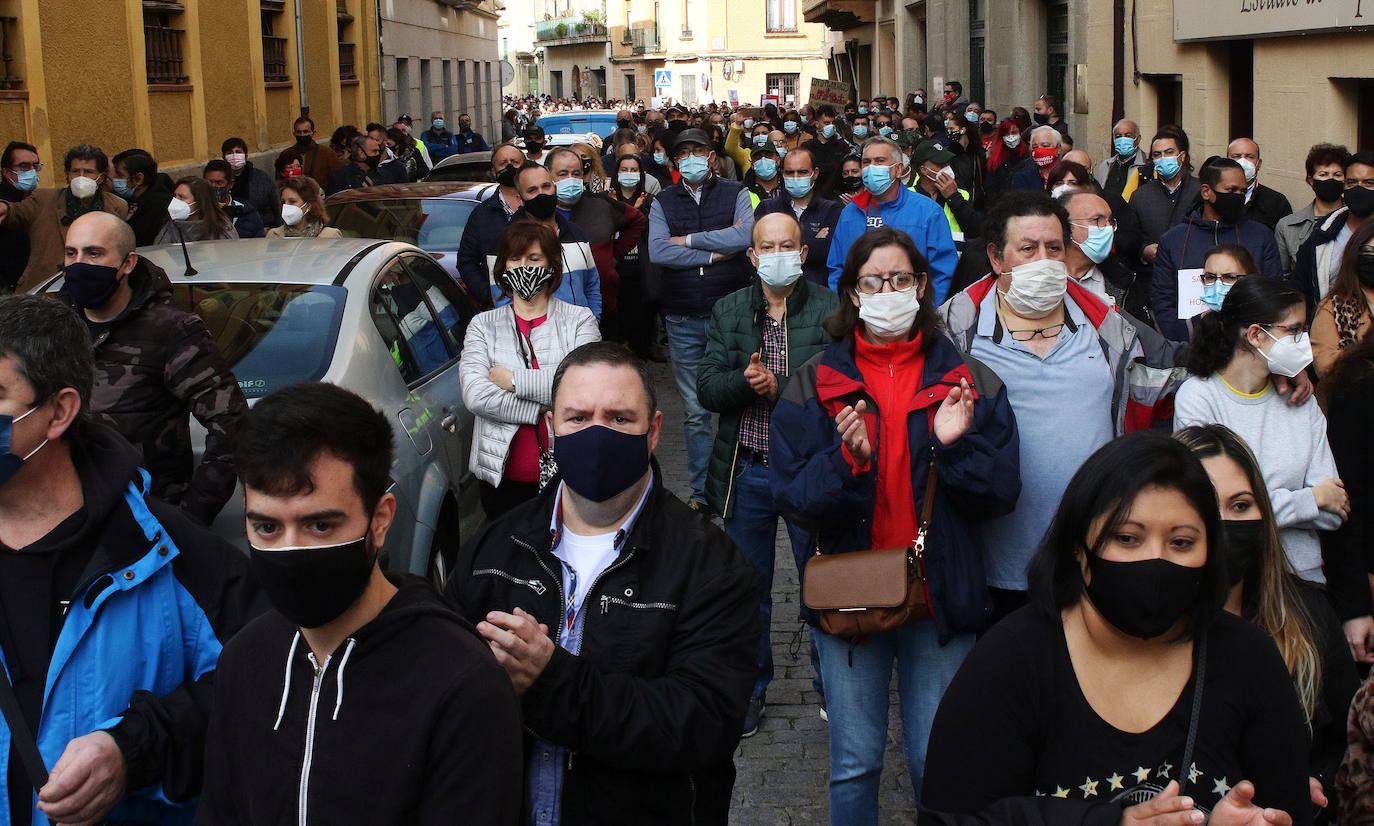 Protesta de los hosteleros de Segovia el pasado día 12 de noviembre. 