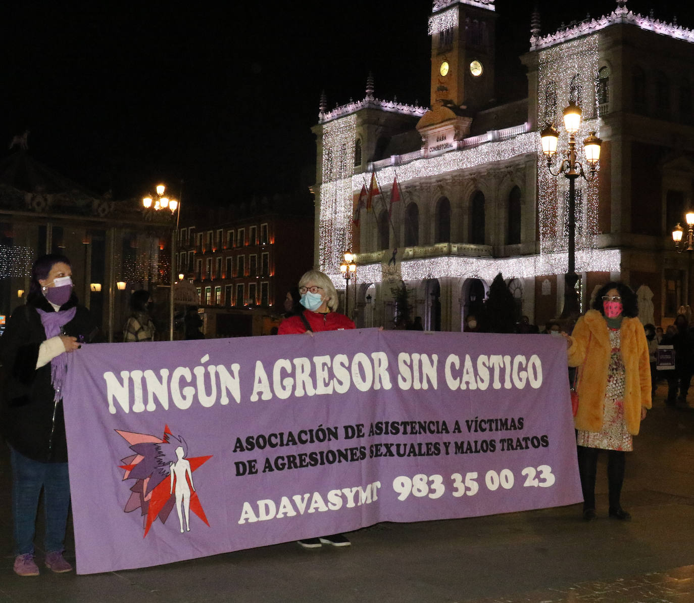 Manifestación contra el matrato hacia las mujeres. 