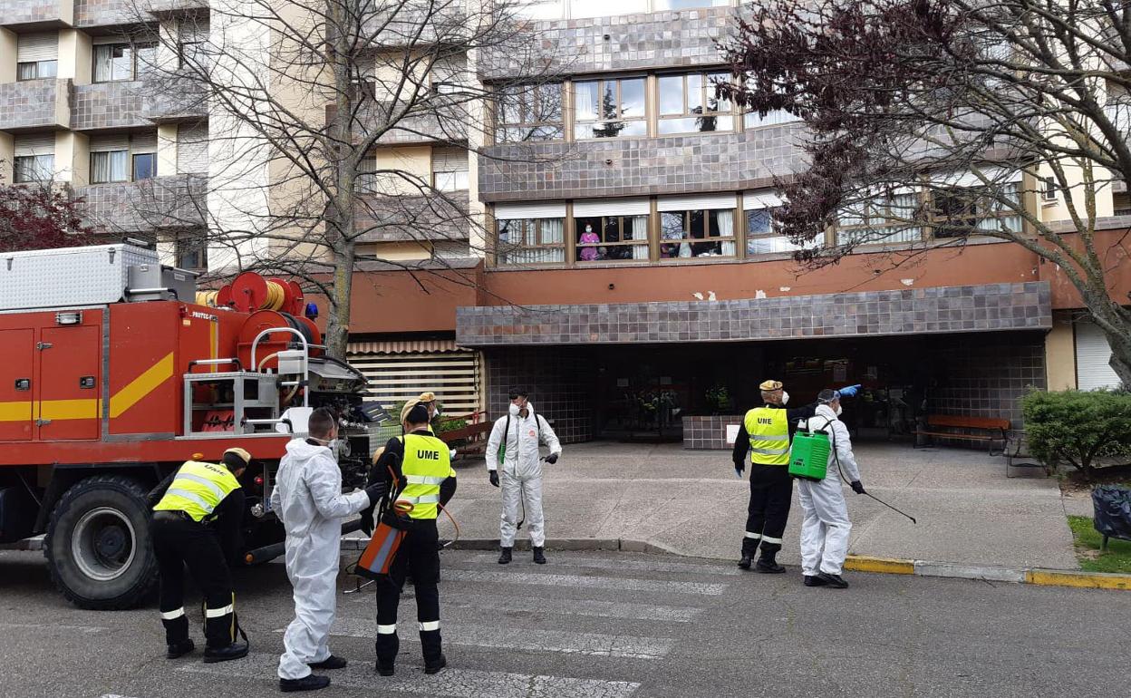 Desinfección en la Residencia Asistida de la Rubia, en mayo pasado. 