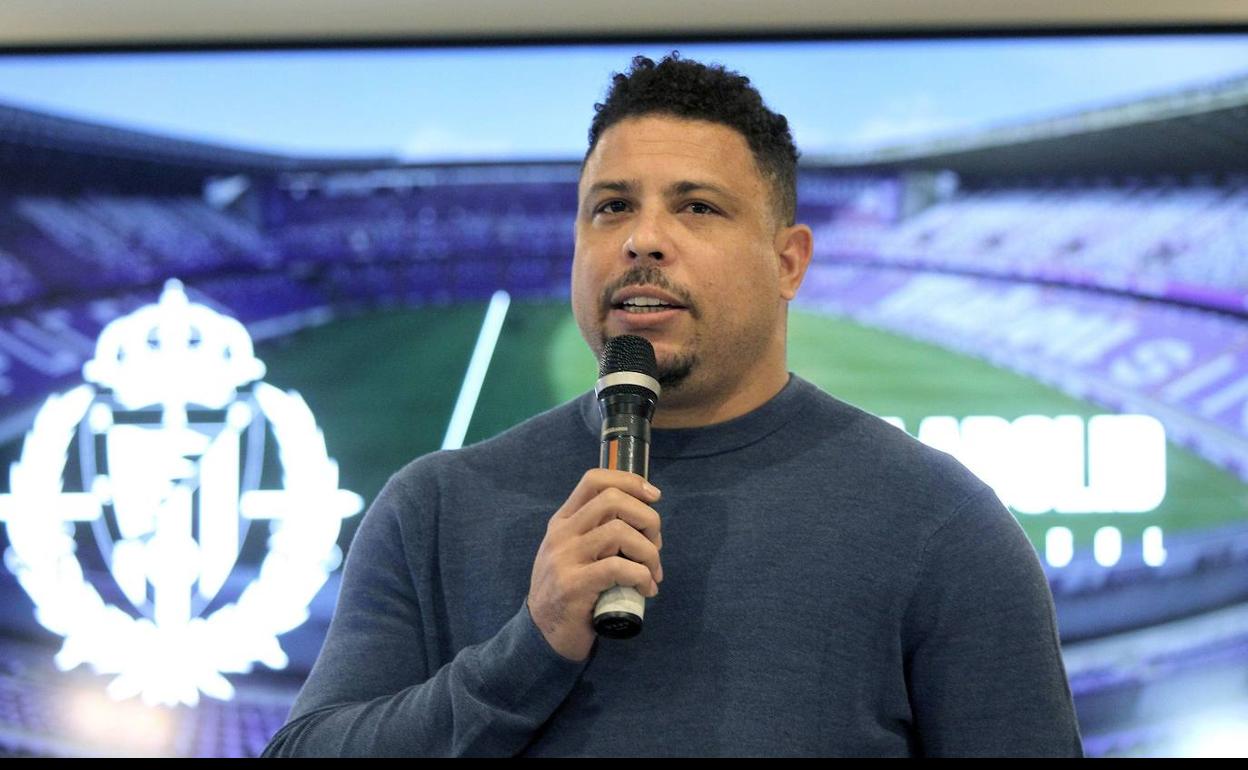 Ronaldo Nazário, durante una rueda de prensa celebrada en Madrid en febrero de 2019.