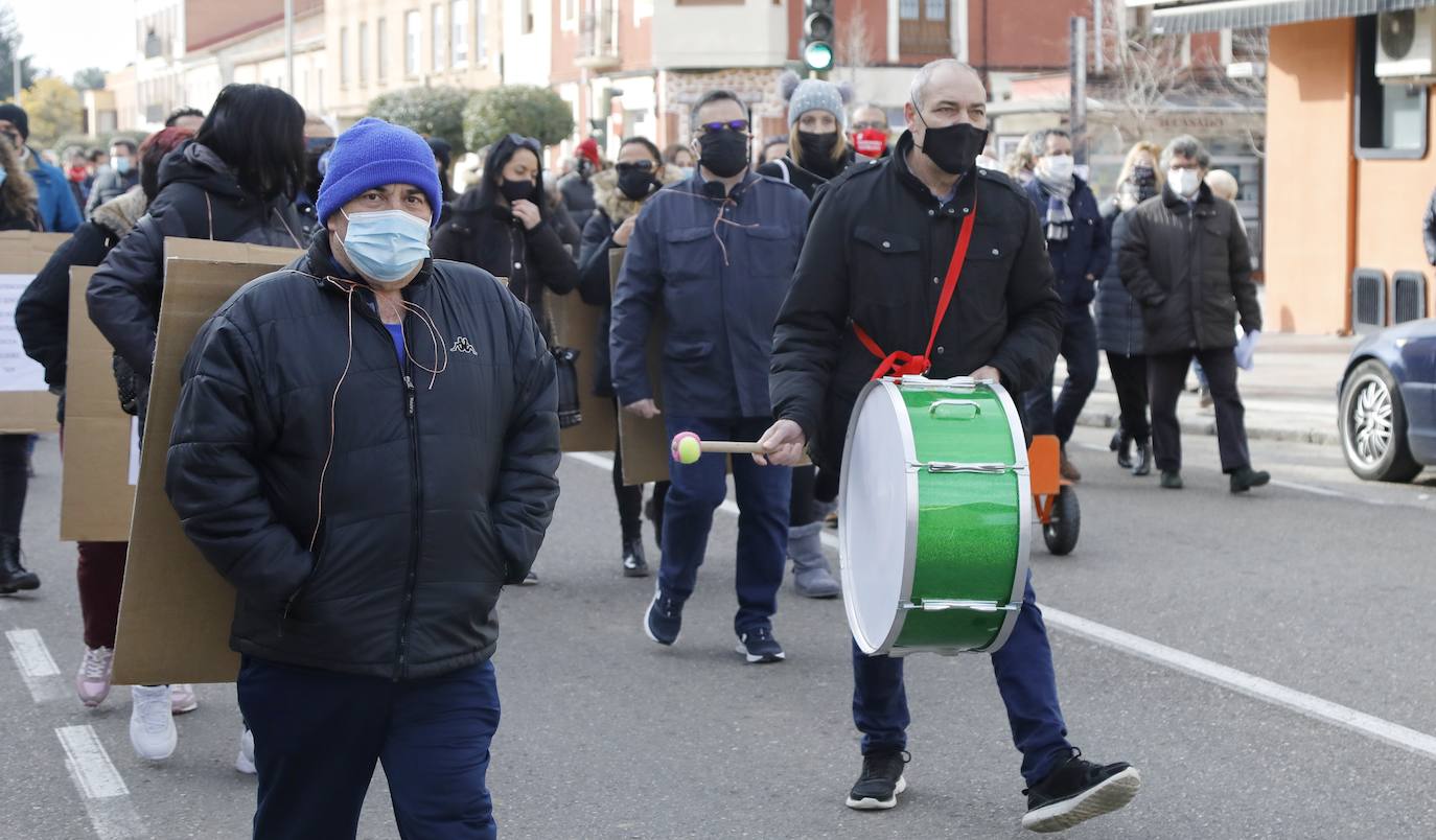 Fotos: Protesta de los autónomos en Venta de Baños, Palencia