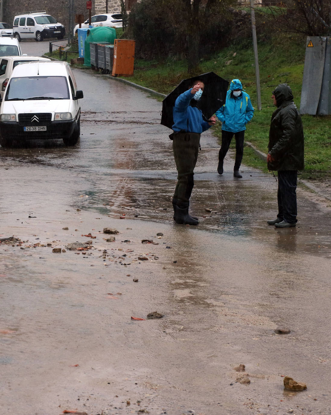 Inundaciones en la localidad segoviana de Navafría