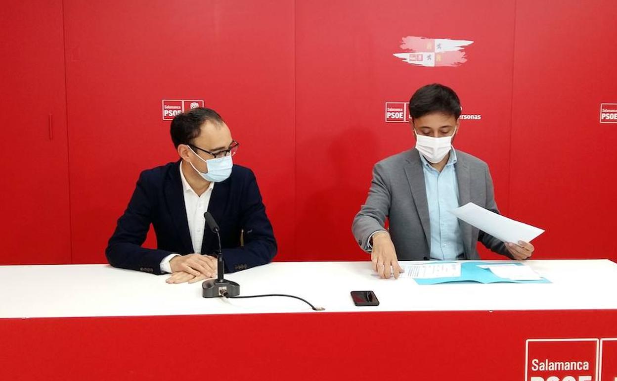 David Serrada y Fran Díaz comparecen ante los periodistas..